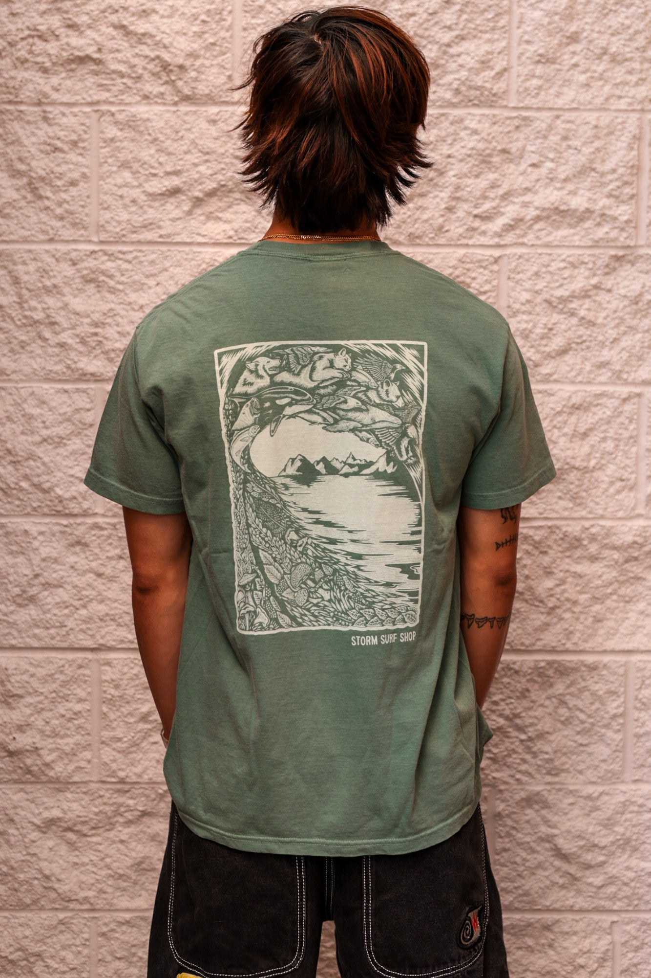 Storm Mushroom Tee - Sage Green