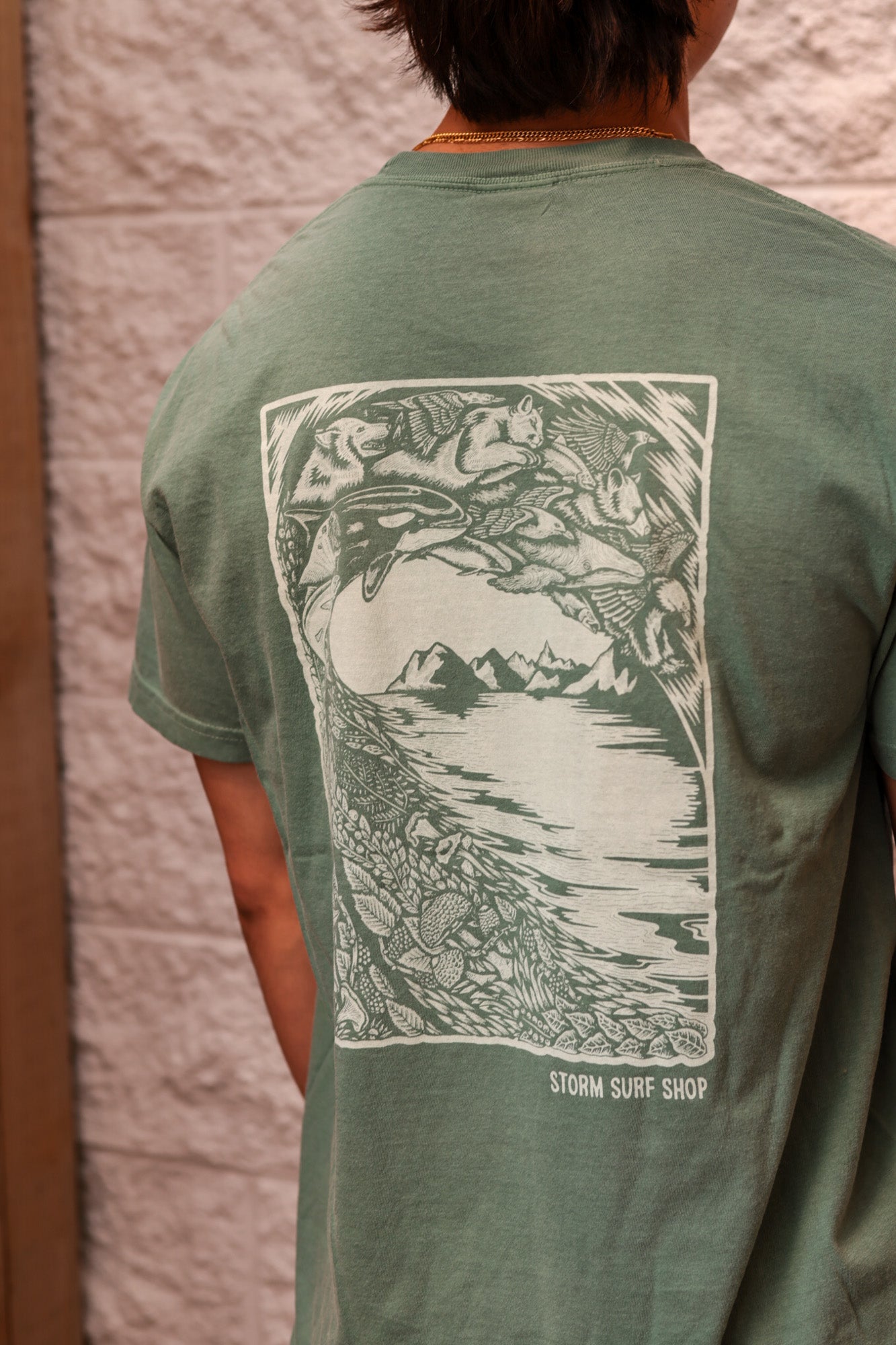 Storm Mushroom Tee - Sage Green