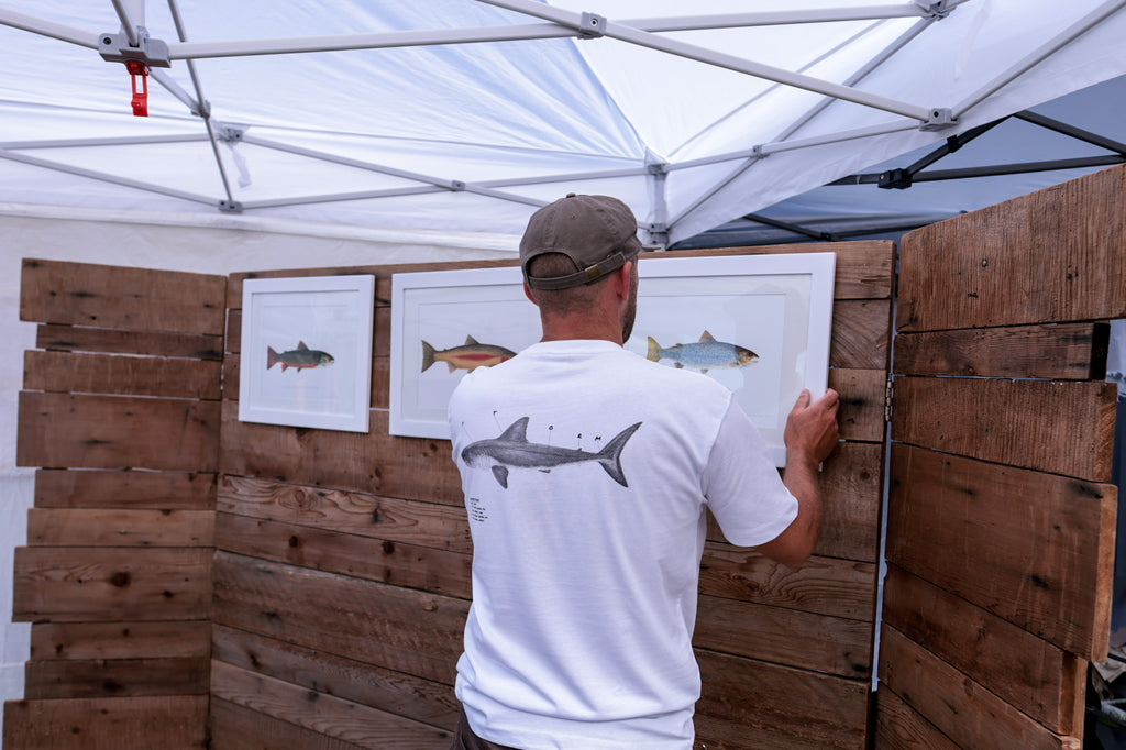 Storm Salmon Shark Tee - White