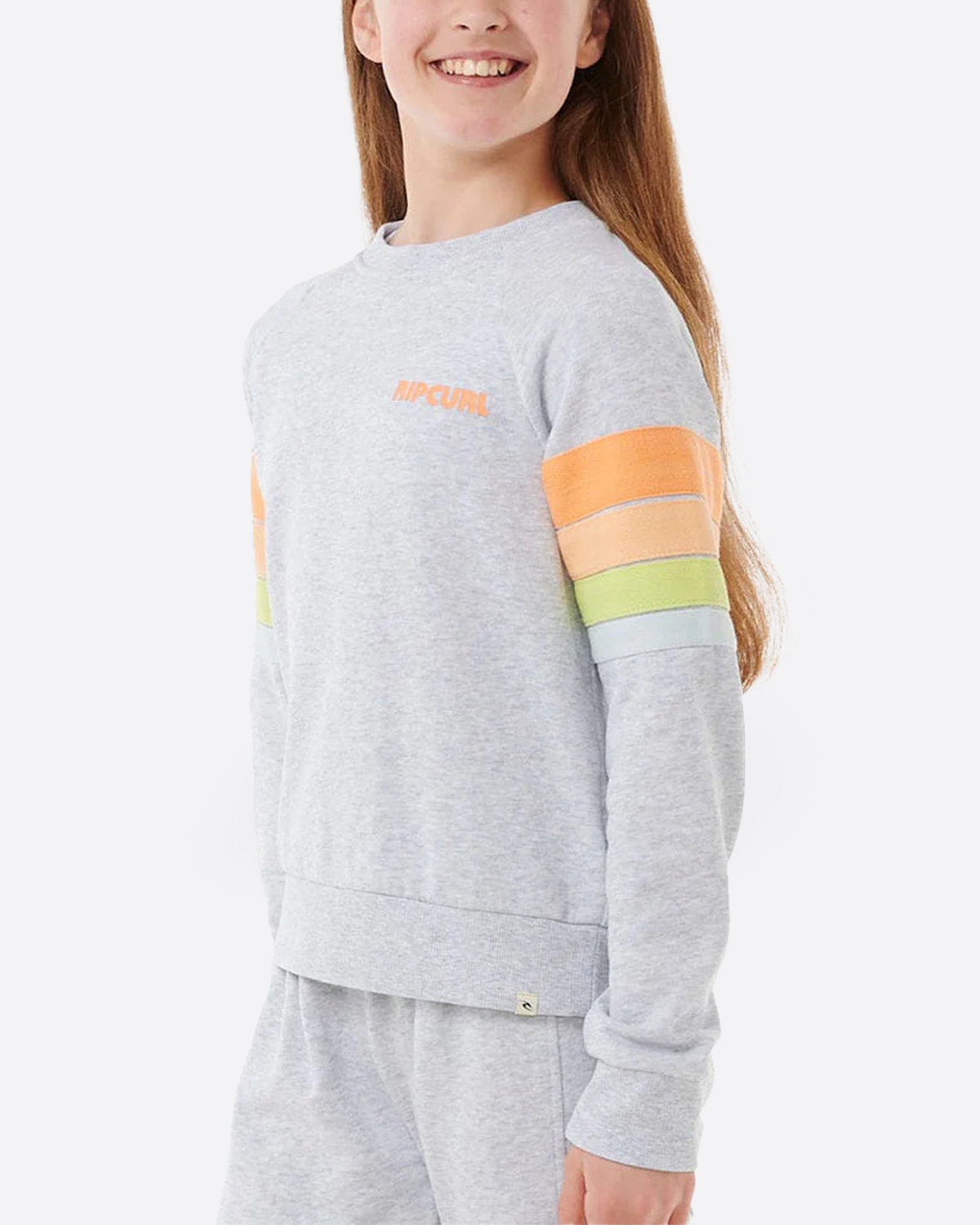 Rip Curl Girls High Tide Surf Crew - Heather Grey