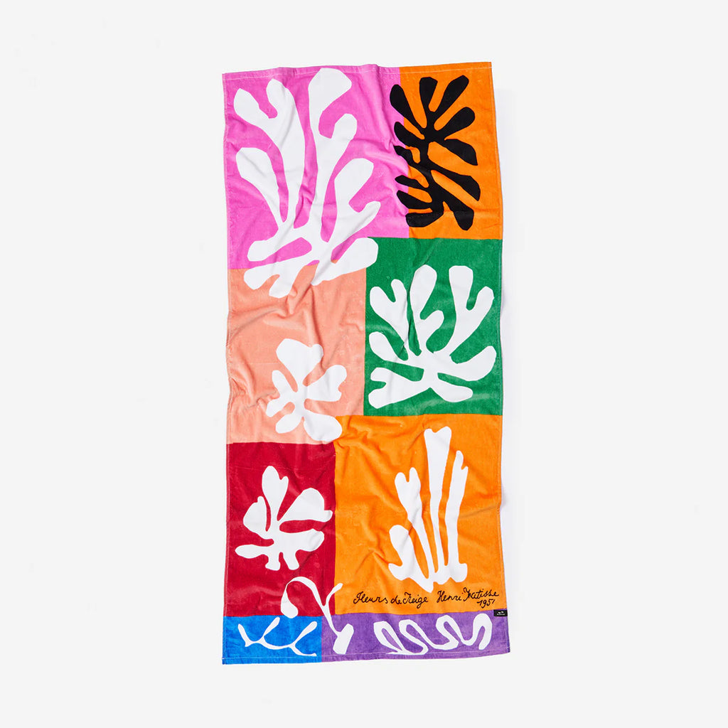 Slow Tide Snow Flowers Towel - Multi