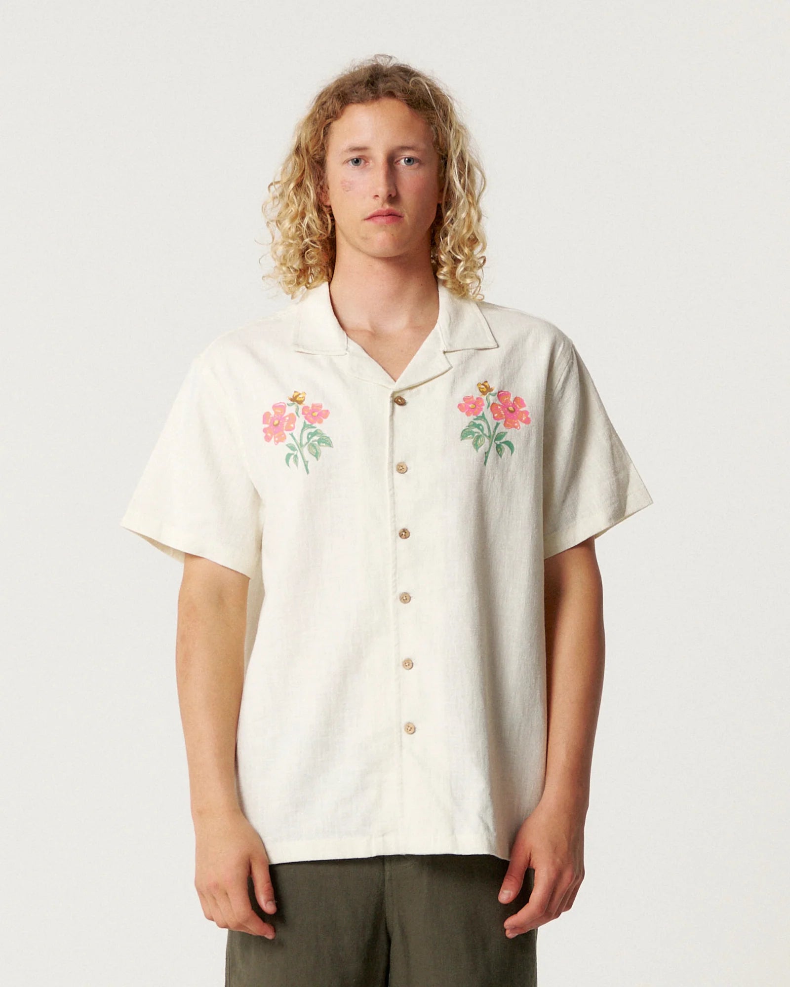 TCSS Bouquet SS Resort Shirt - Vintage White