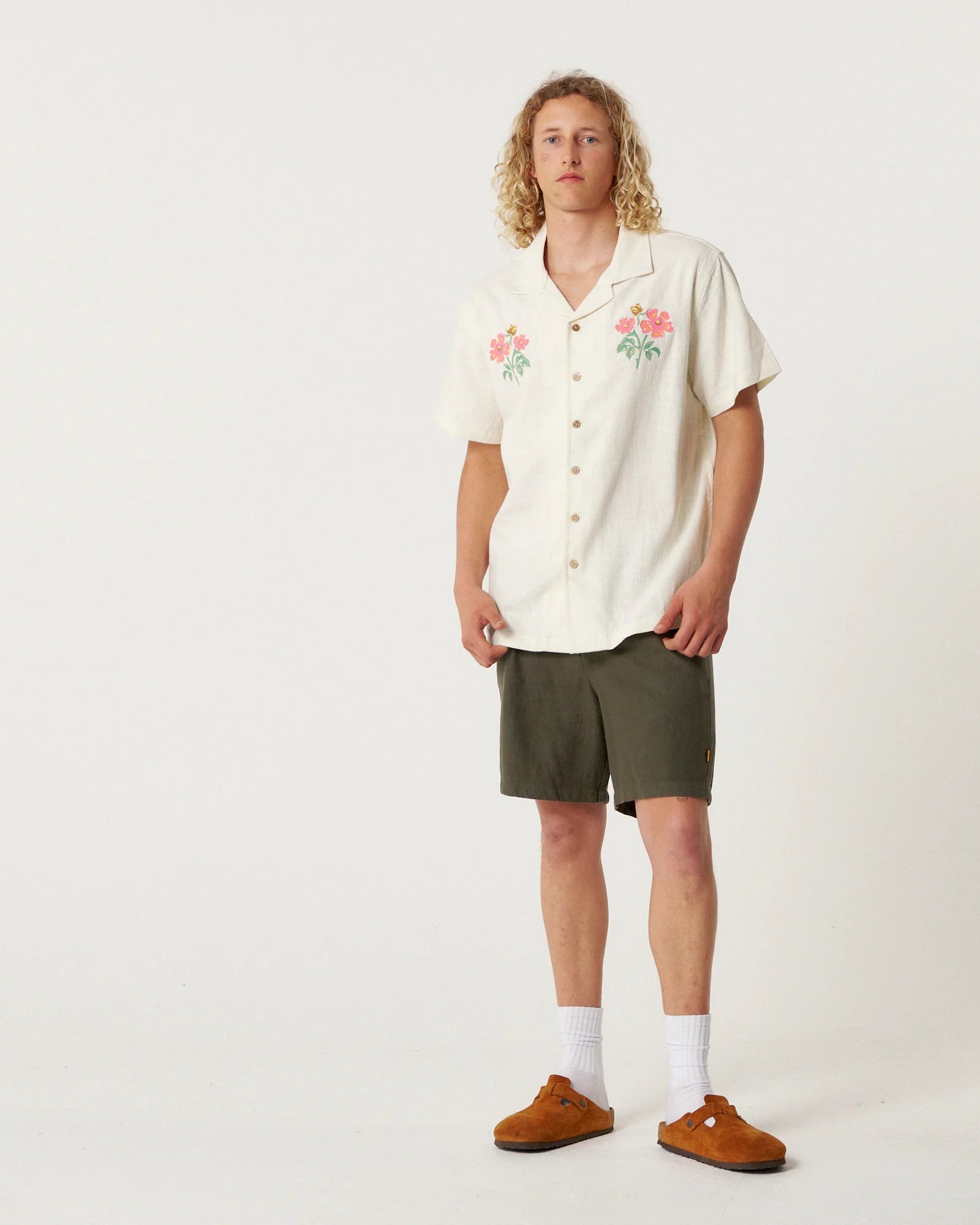 TCSS Bouquet SS Resort Shirt - Vintage White