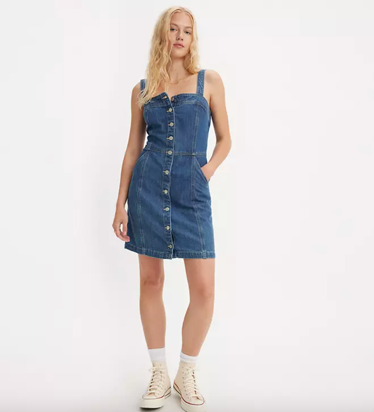 Levis denim dress sales