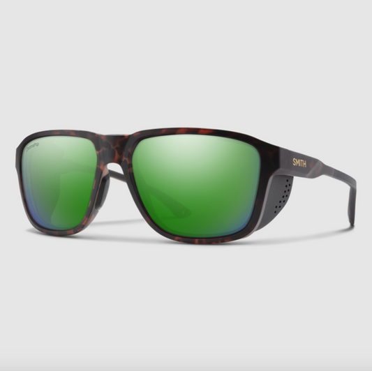 Smith Embark Matte Tortoise ChromaPop Polarized Green Mirror Sunglasses