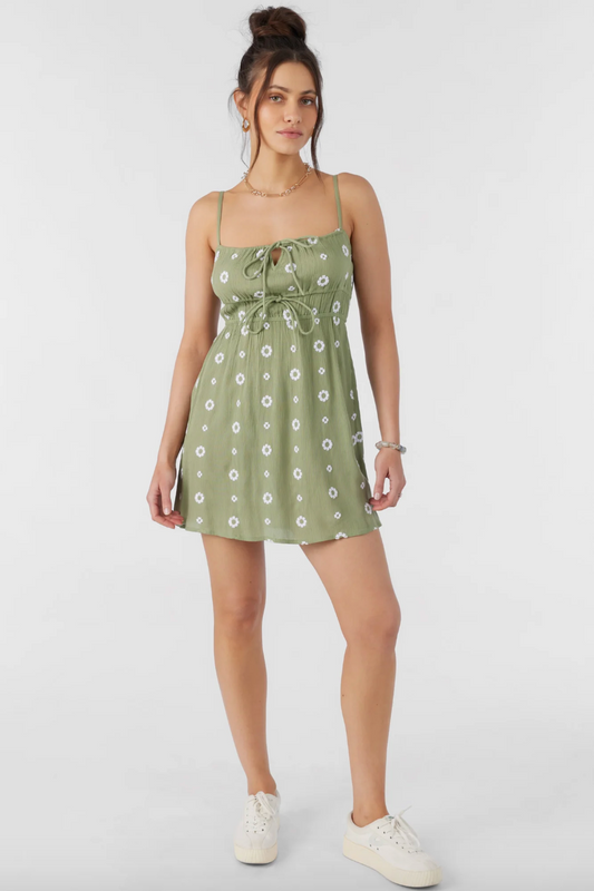 O'neill Womens Yazza Mini Dress - Oil Green