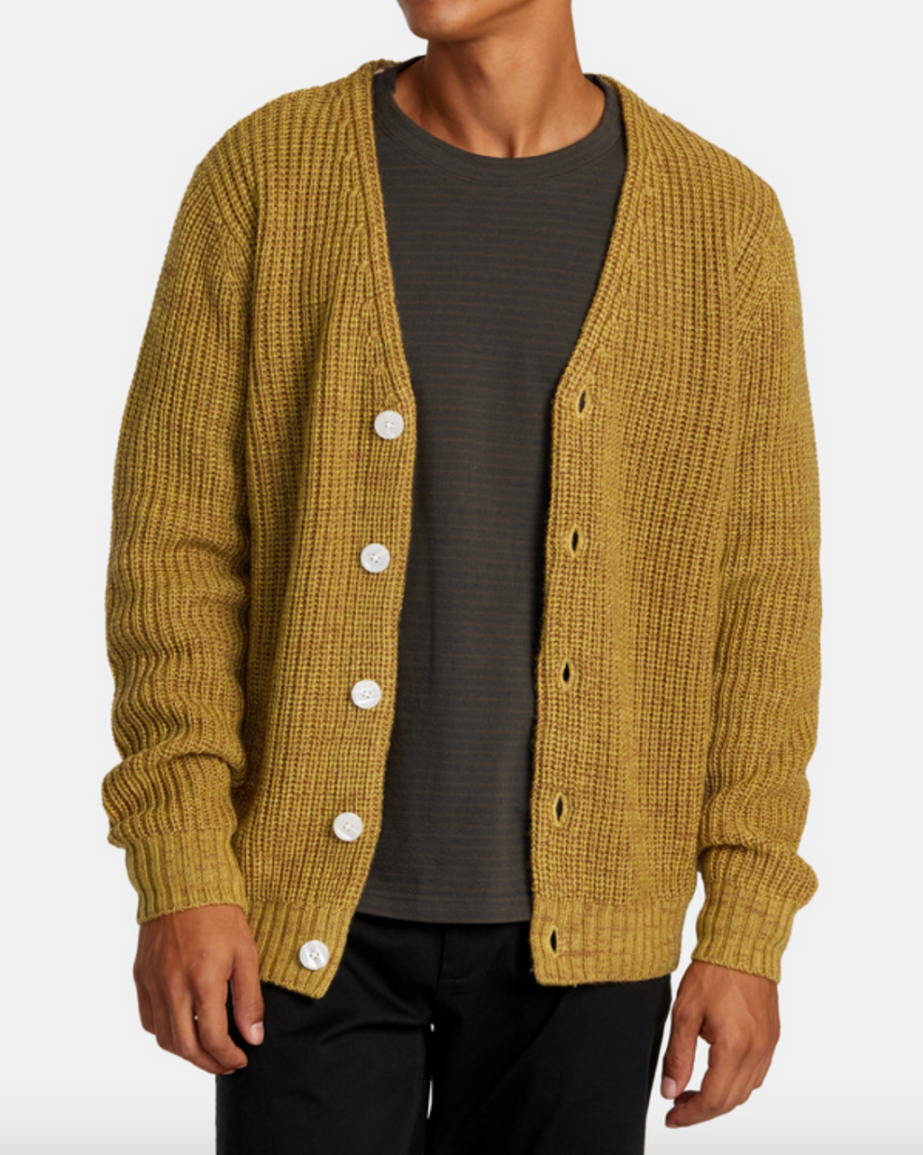 RVCA  Mens Vacancy Cardigan - Ochre
