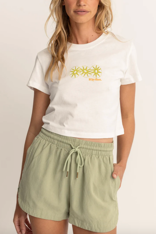 Rhythm Womens Horizon Vintage Crop Tee