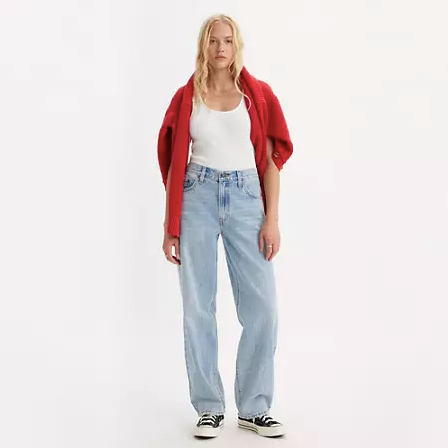 Levis Womens Baggy Dad Jeans - Fan Flare