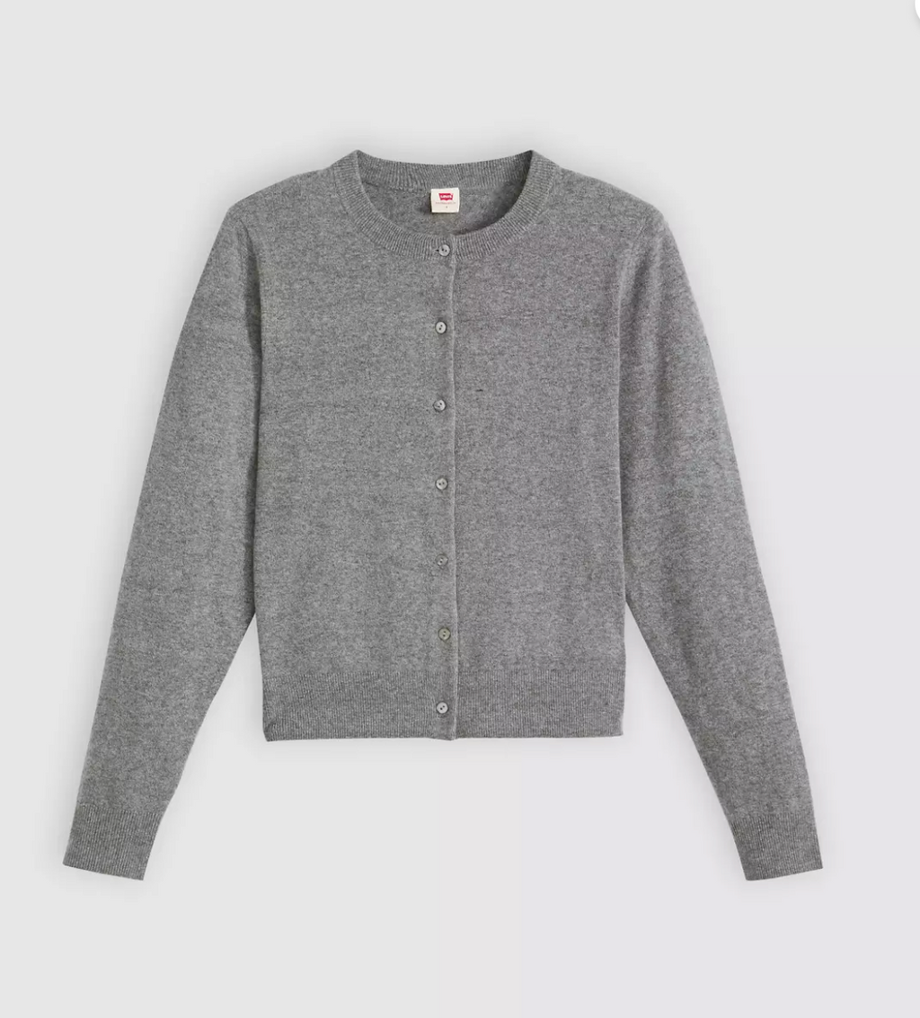 Levis Super Soft Crewneck Cardi - Dark Heather