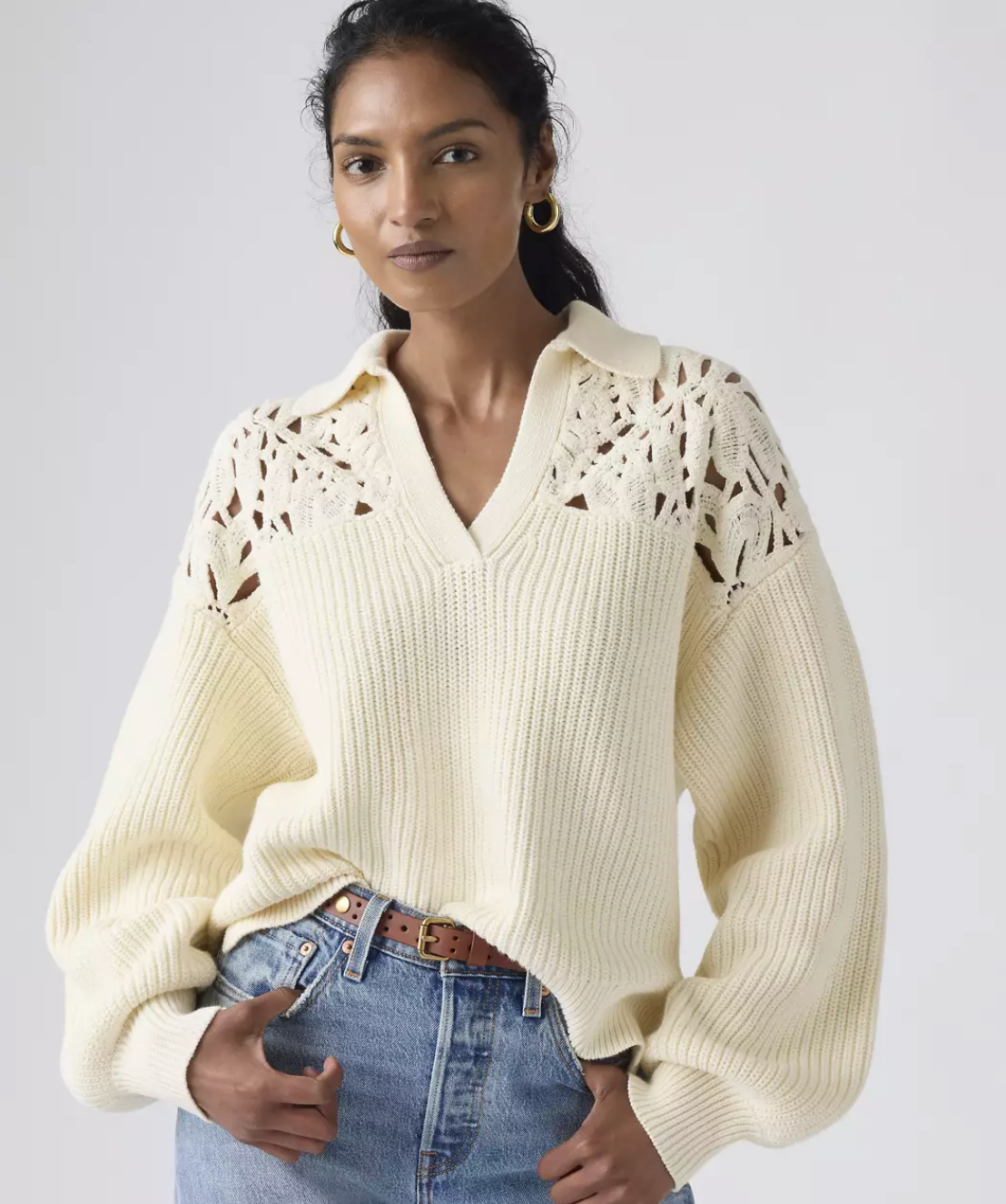 Levis Susanna Floral Crochet Shirt - Pristine