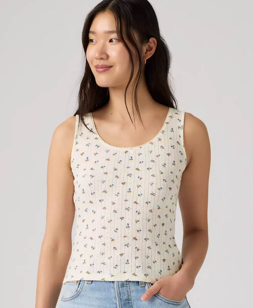 Levis Sweetie SS Marseilles Tee - Ditsy Egret