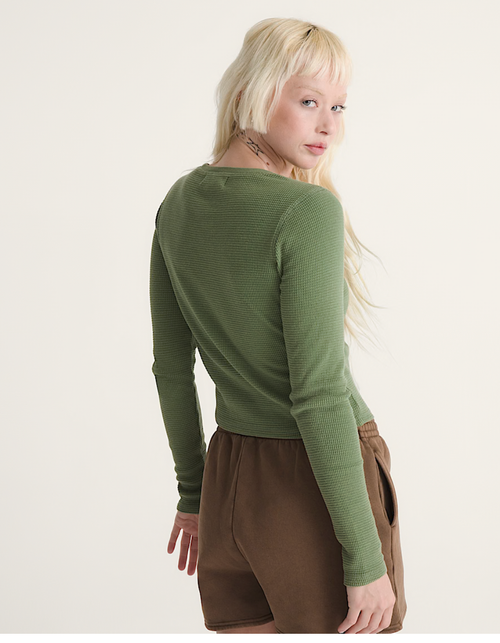 Vans Teri Waffle Long Sleeve 2.0 - Green Balsam