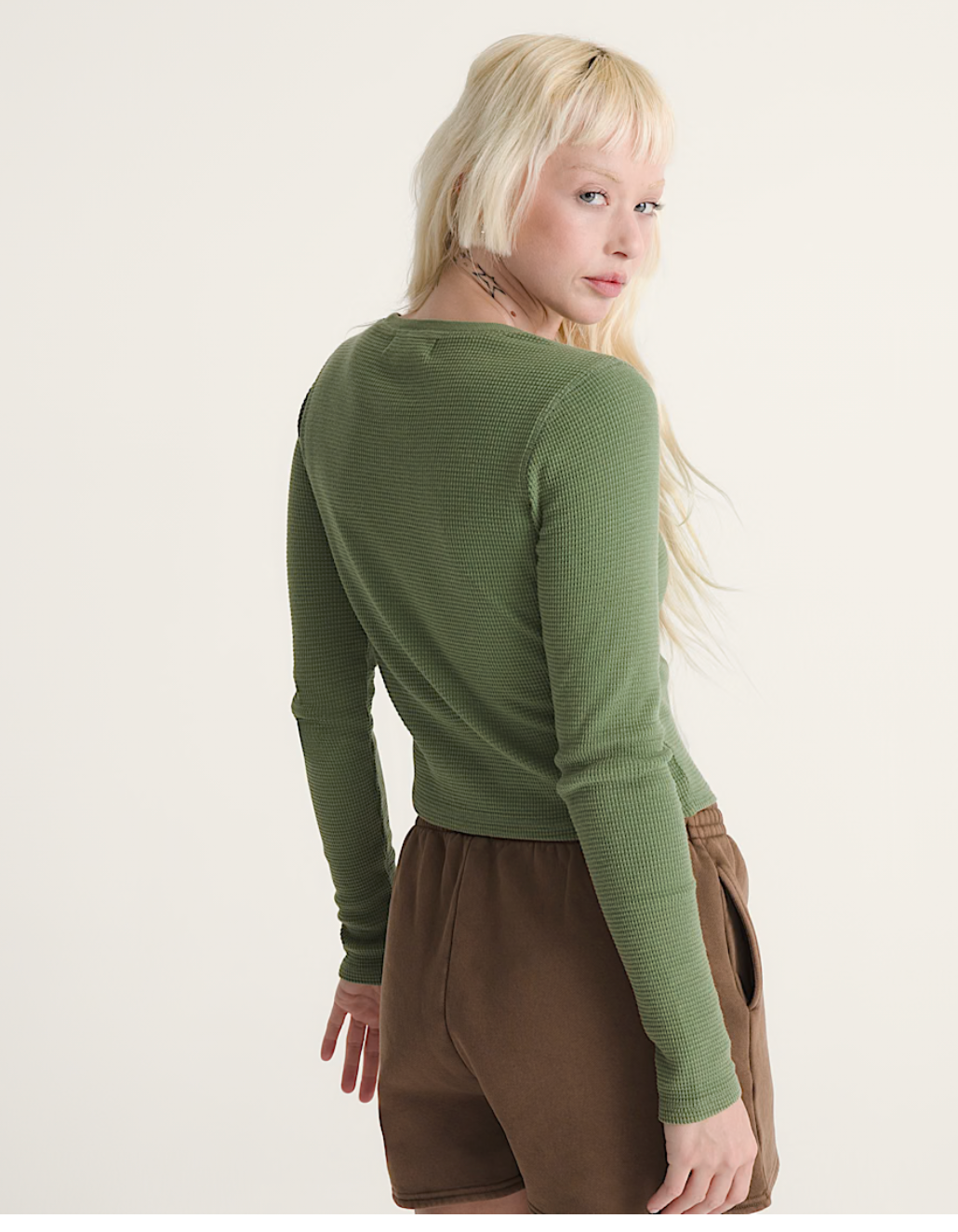 Vans Teri Waffle Long Sleeve 2.0 - Green Balsam