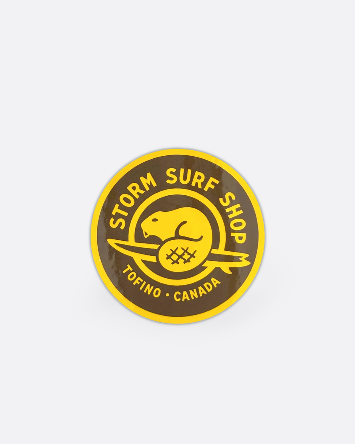 Storm Beaver Sticker - Brown