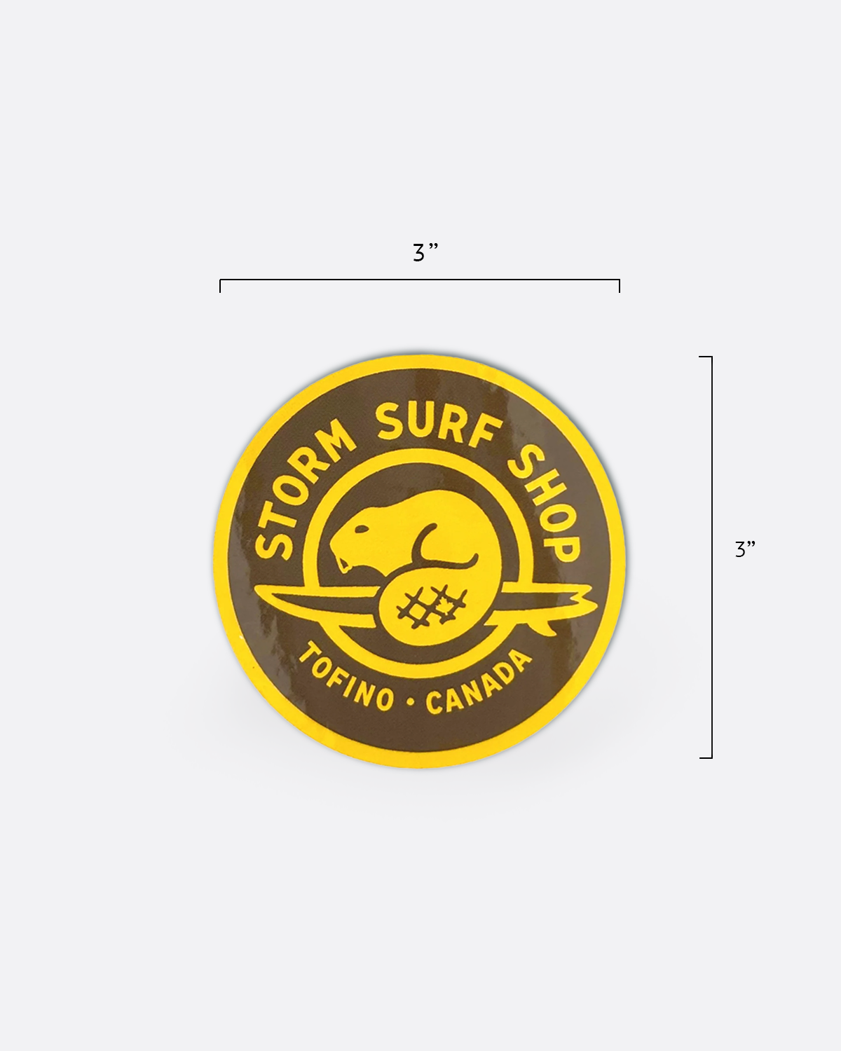 Storm Beaver Sticker - Brown