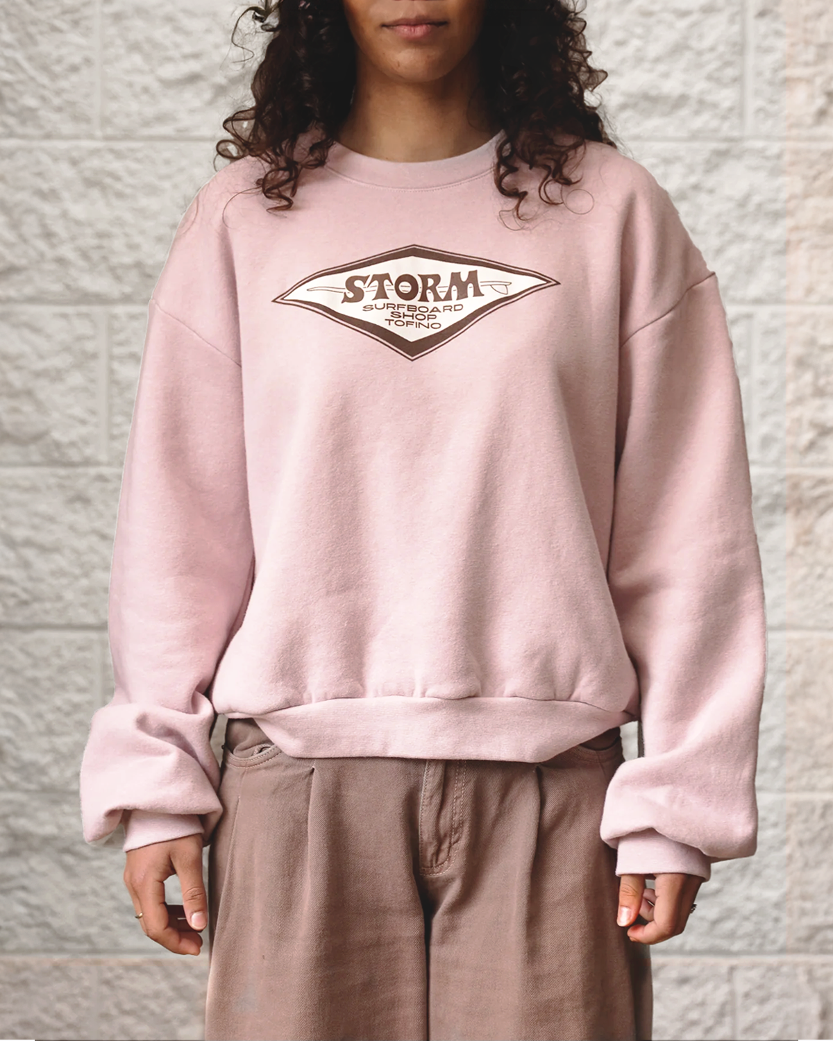 Storm Diamond  Womens Crew - Blush
