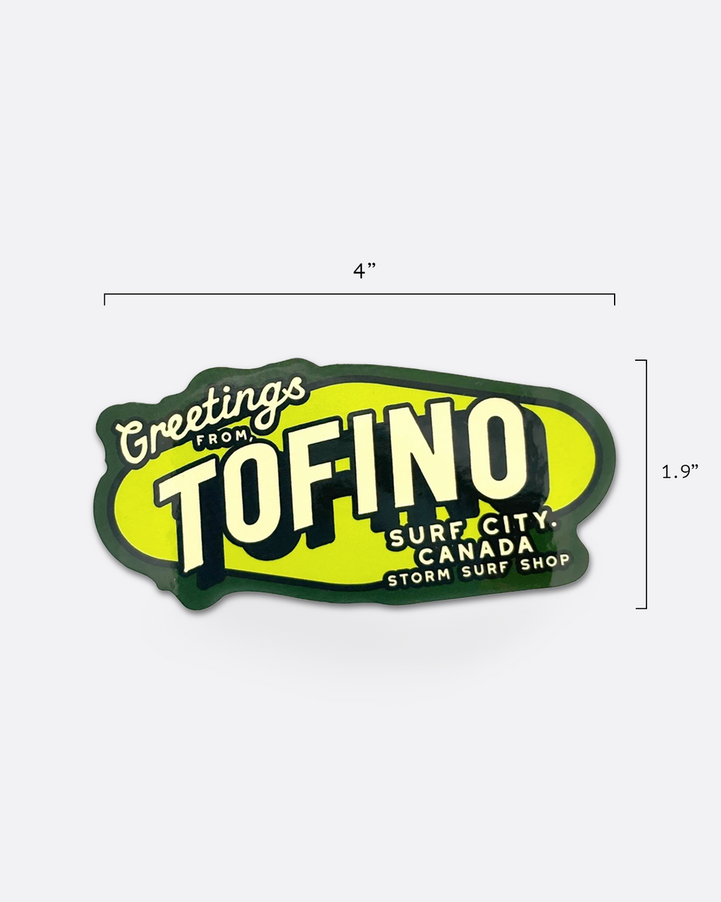 Storm Greetings Sticker - Green