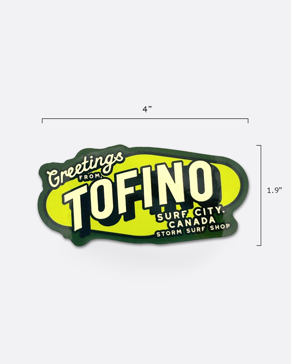 Storm Greetings Sticker - Green