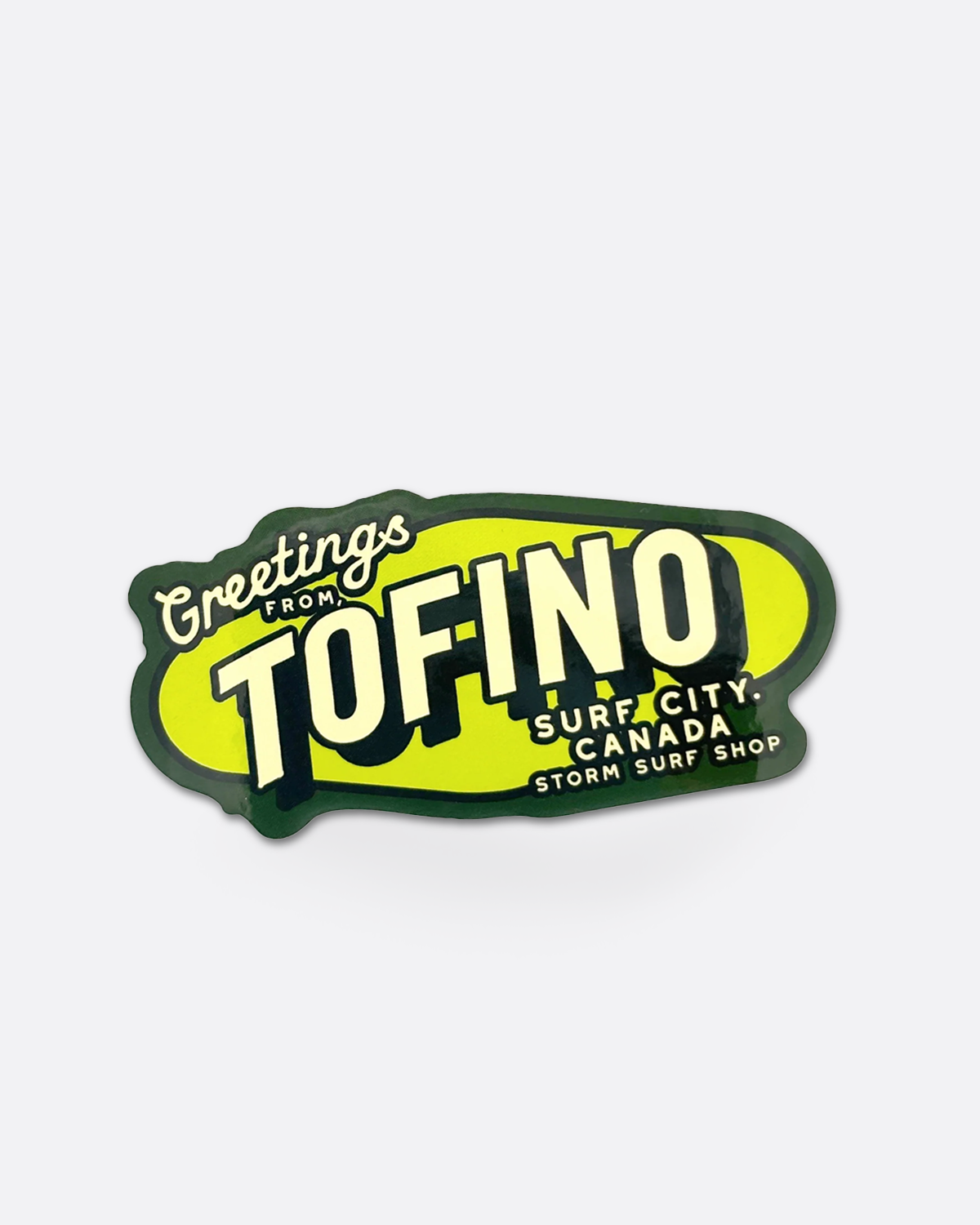 Storm Greetings Sticker - Green