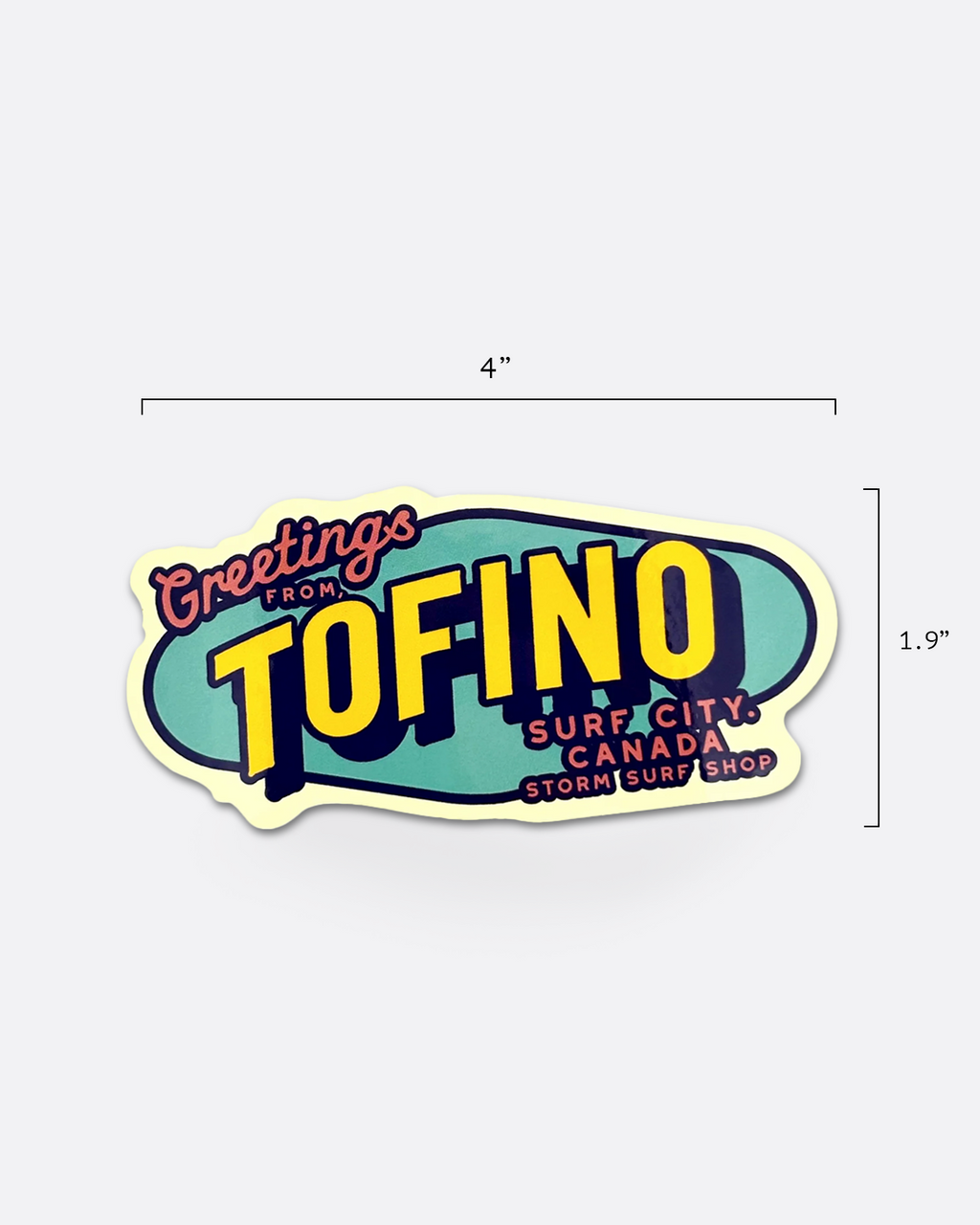 Storm Greetings Sticker - Teal/Pink