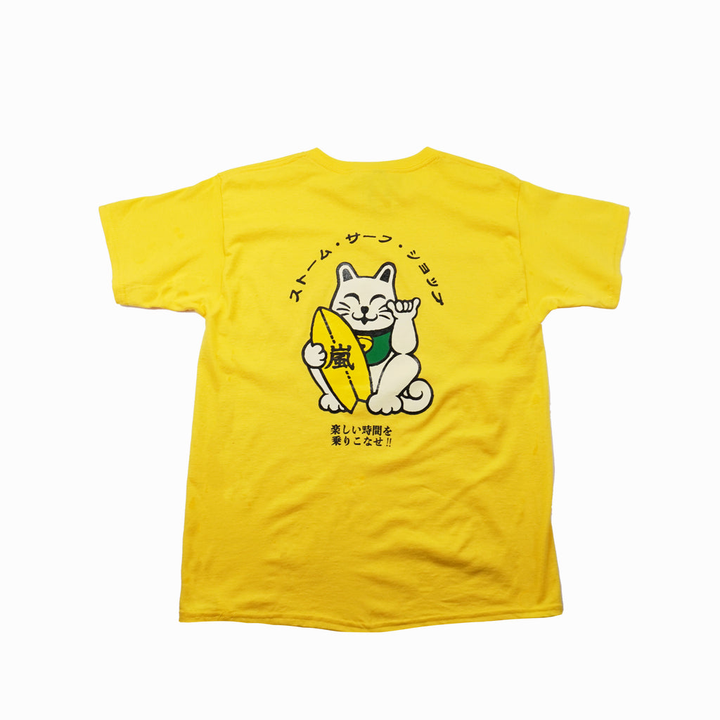 Storm Maneki Neko Surf Youth Tee - Yellow