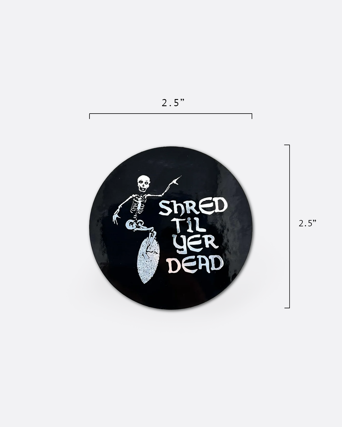 Storm Shred Sticker Round - Reflective