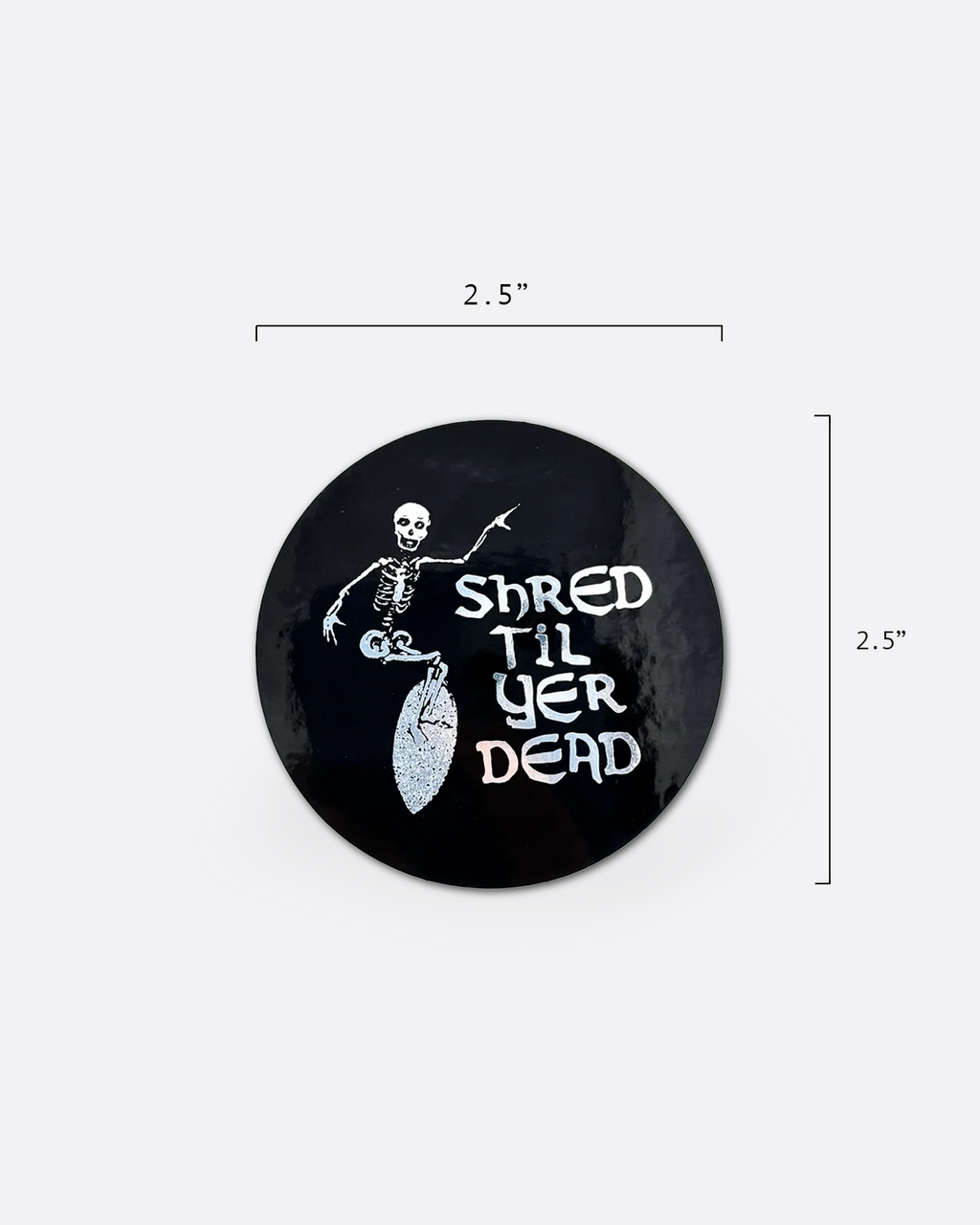 Storm Shred Sticker Round - Reflective