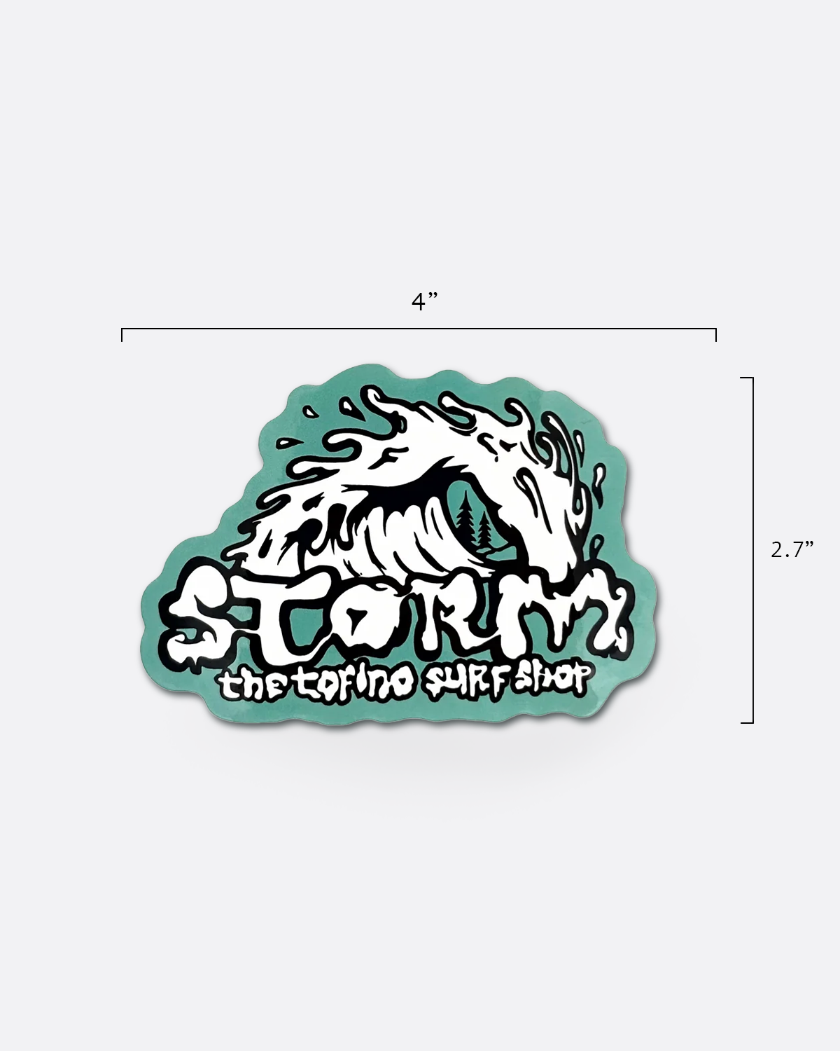 Storm Slime Wave Sticker - Teal