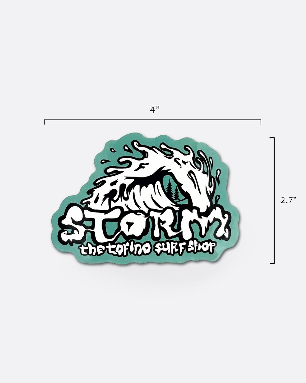 Storm Slime Wave Sticker - Teal