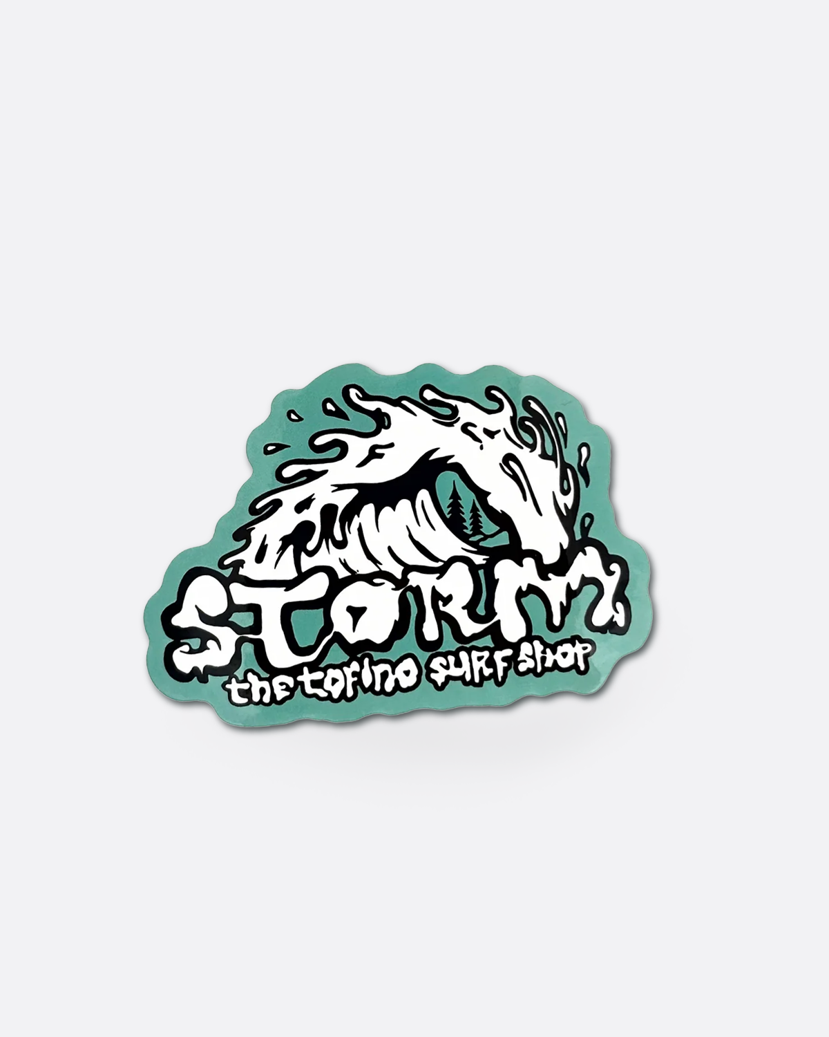 Storm Slime Wave Sticker - Teal