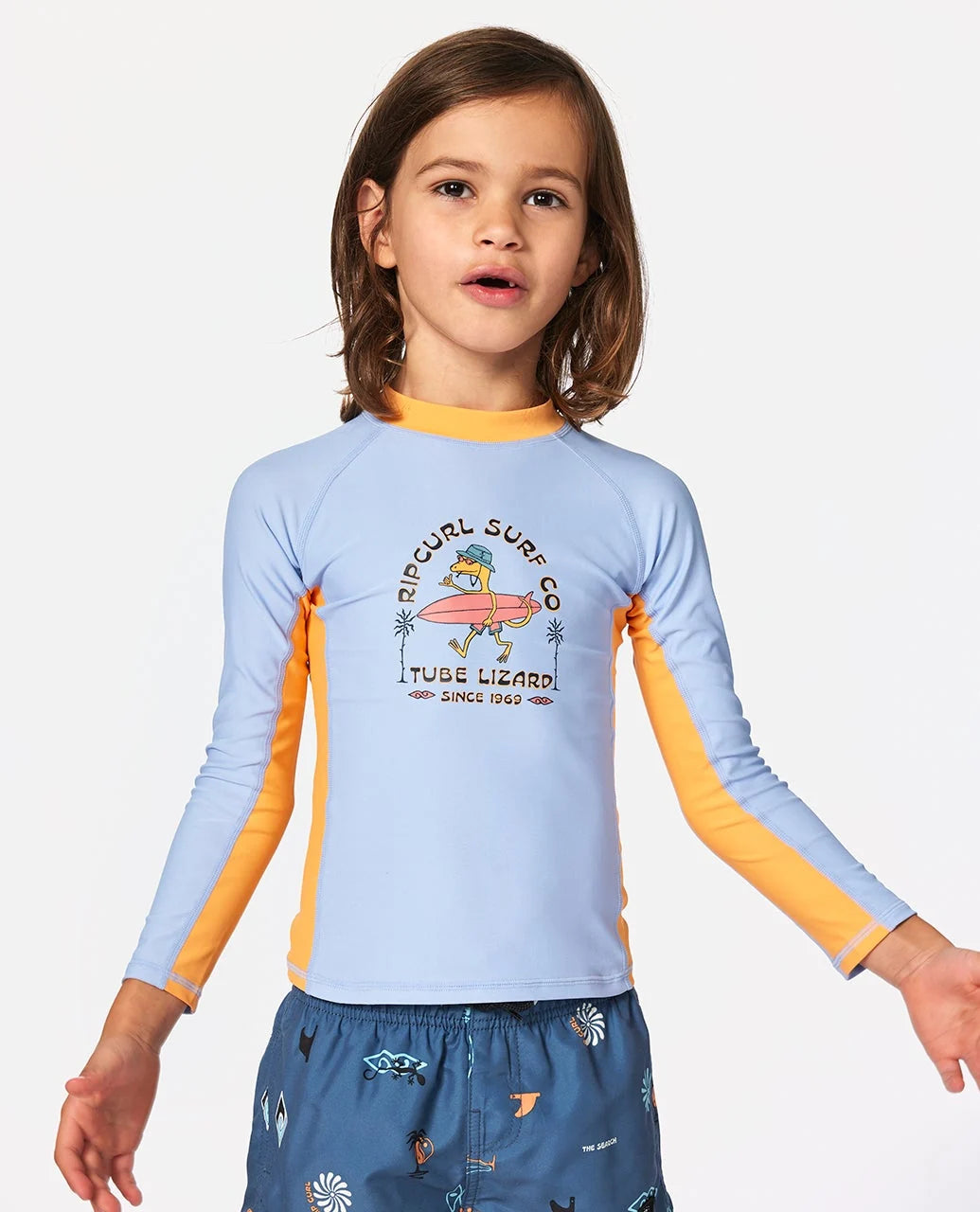 Rip Curl Grom Energy UPF L/S - Ice Blue