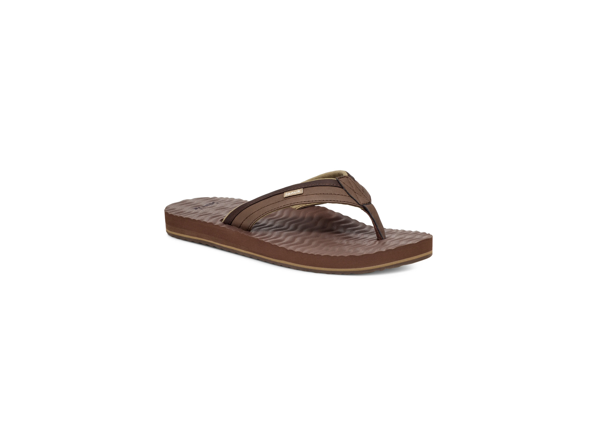 Sanuk Mens Ziggy Plush Sandal - Brown