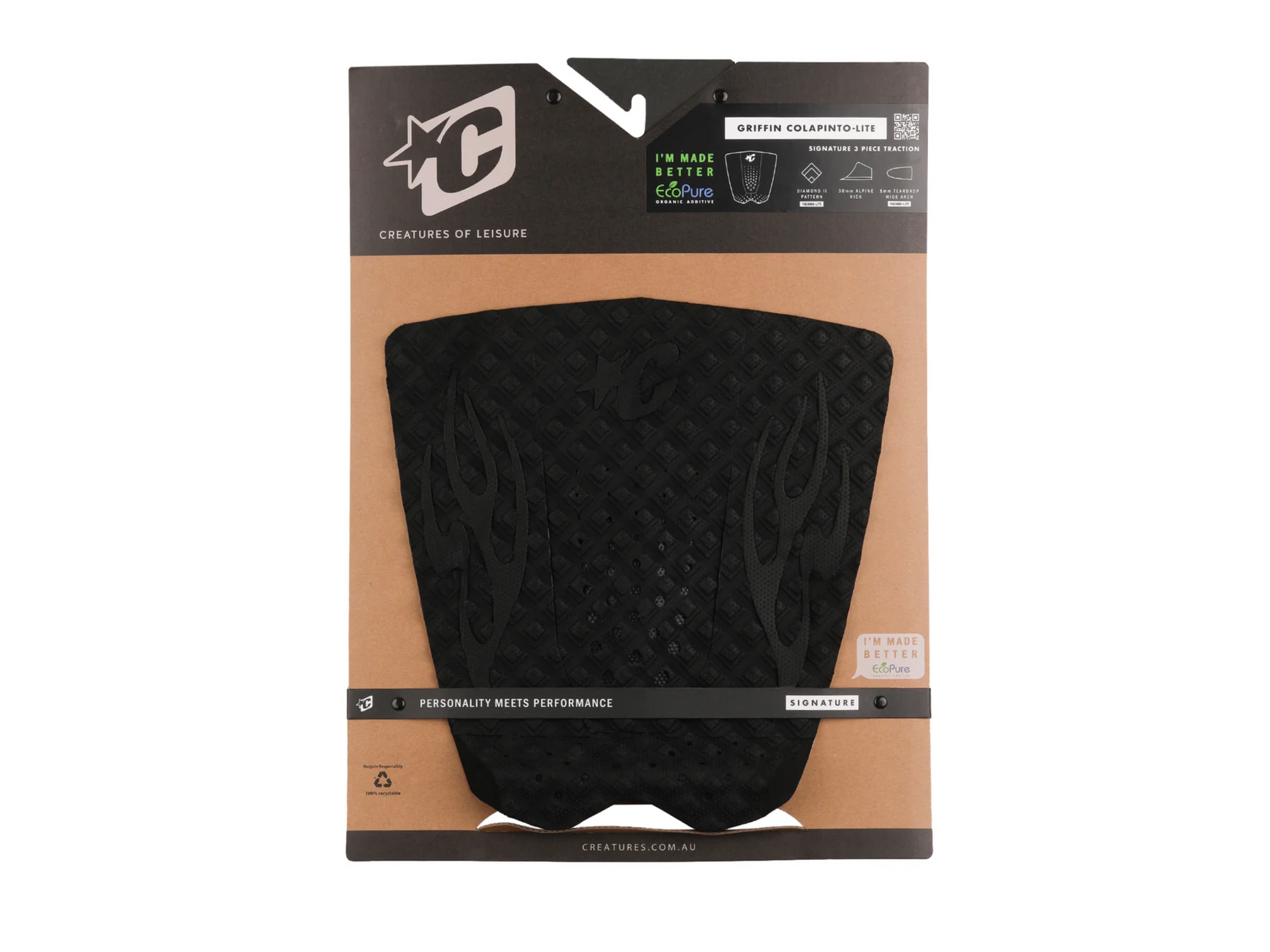 C.O.L. Griffin Colapinto Lite Deckpad - Black out Flames
