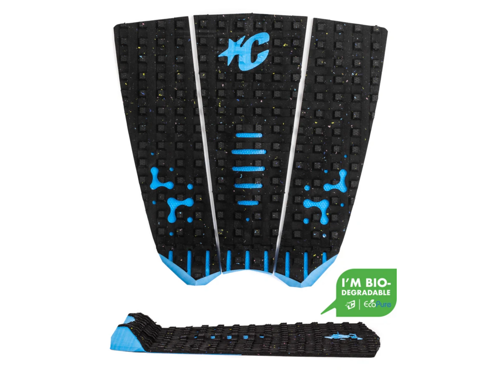 C.O.L. Mick Fanning Loc-Lite Deckpad - Carbon/Cyan