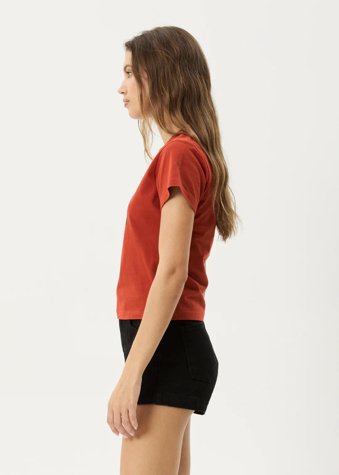 Afends Dark Heaven Baby Tee - Red Rum