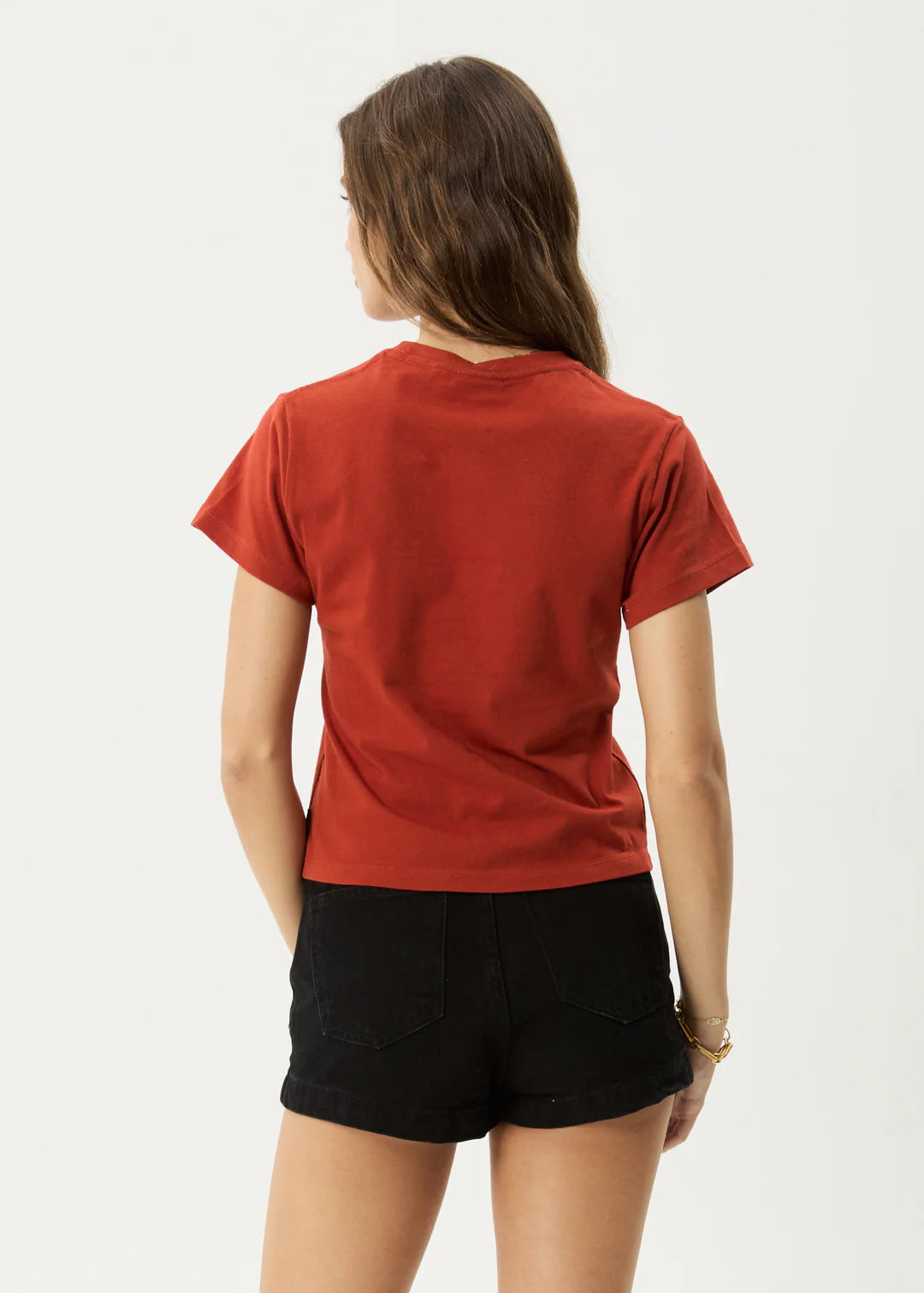Afends Dark Heaven Baby Tee - Red Rum