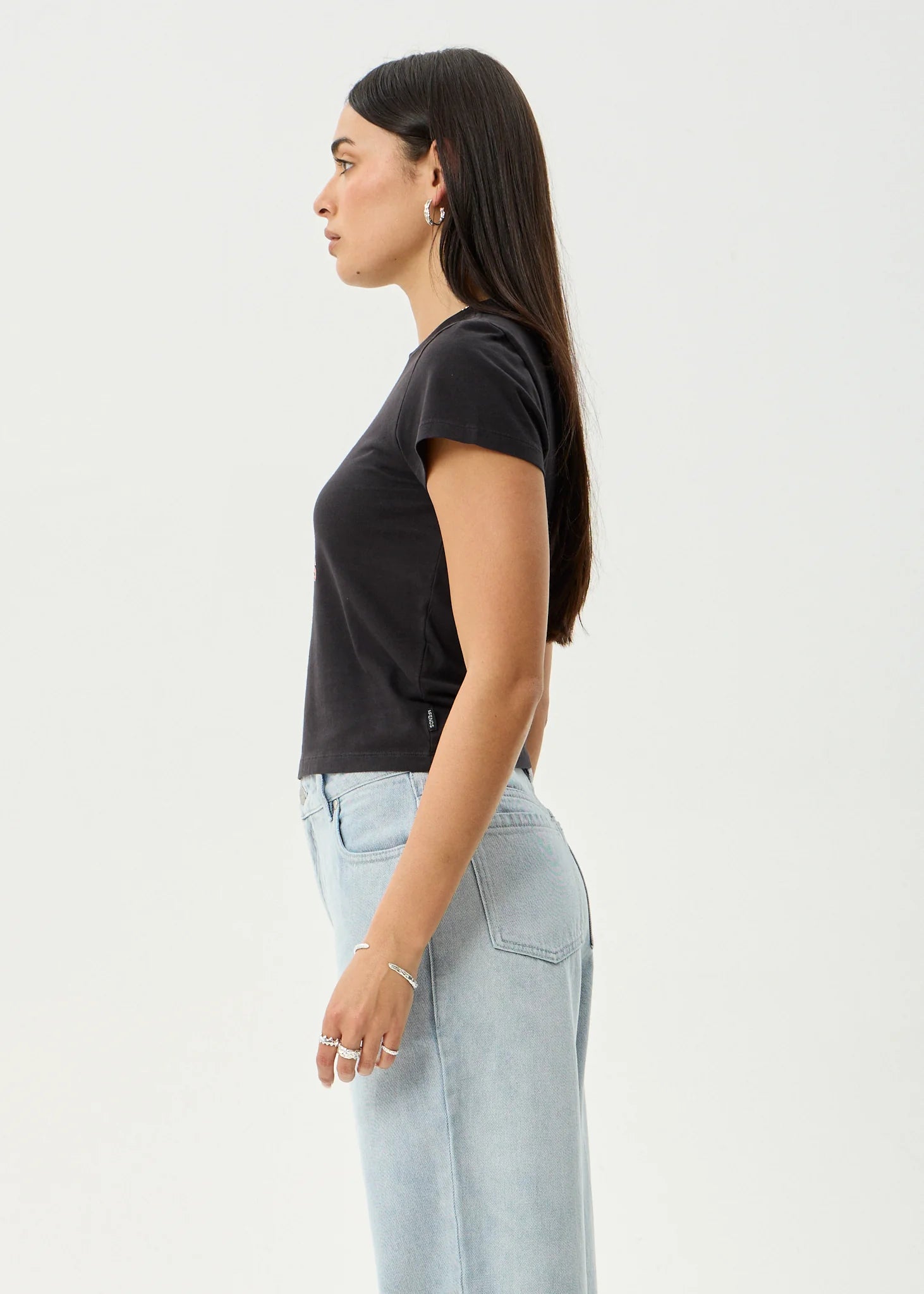 Afends Hellcat Recycled Baby Tee - Stone Black