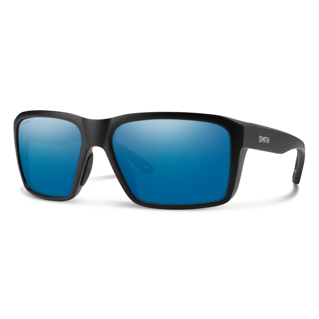 Smith Backcast Matte Black | ChromaPop Glass Polarized Blue Mirror