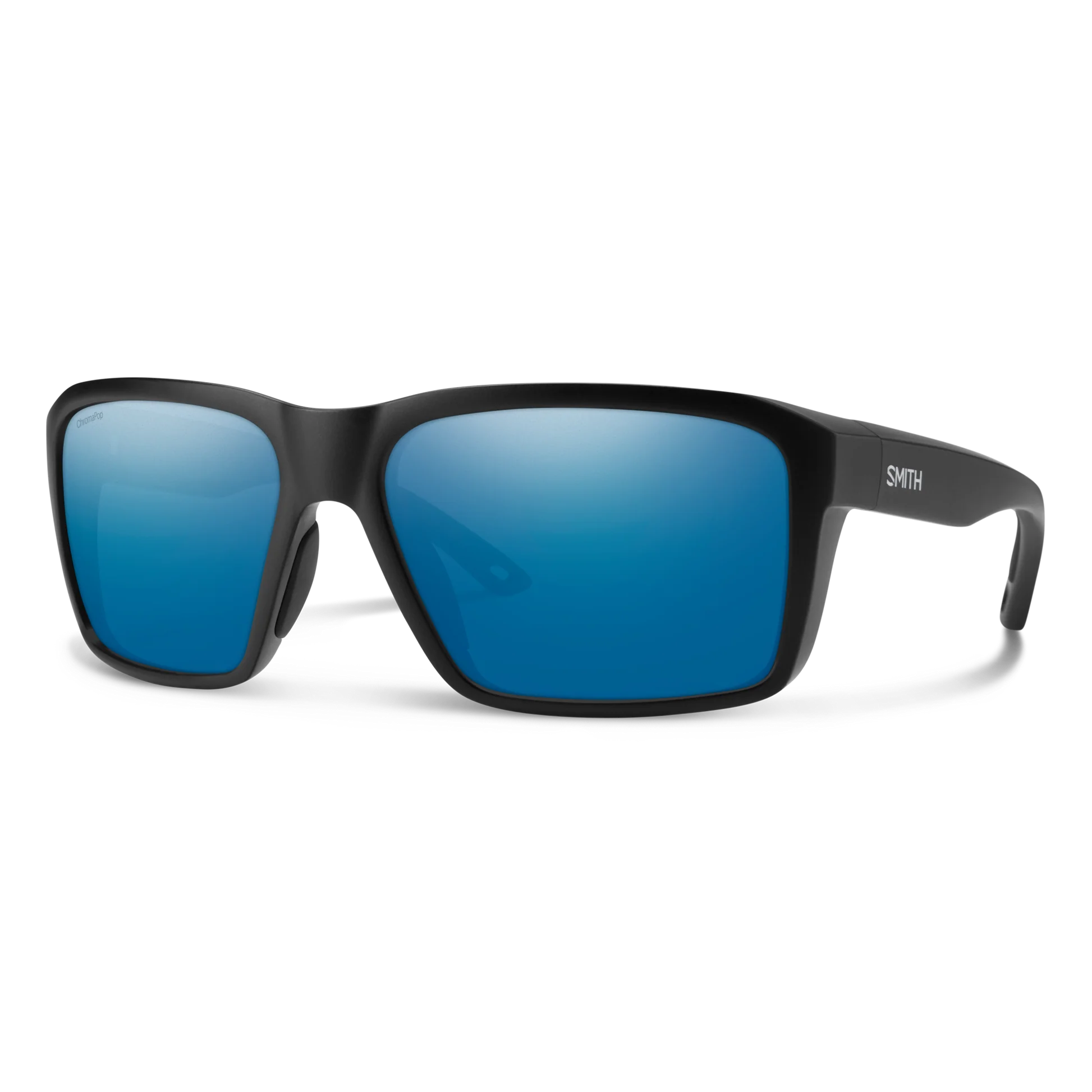Smith Backcast Matte Black | ChromaPop Glass Polarized Blue Mirror