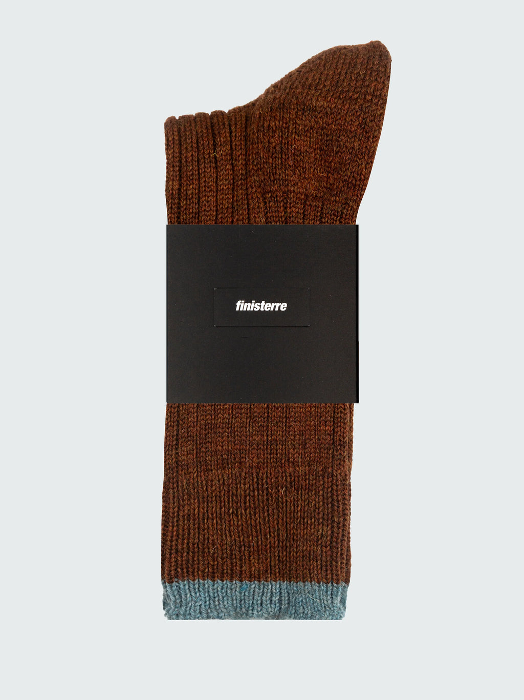 Finisterre Bosun Sock - Anchor Blue/ Clay Brown