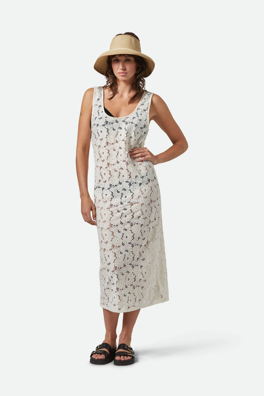 Brixton Lace Cover Up Dress- Whitecap