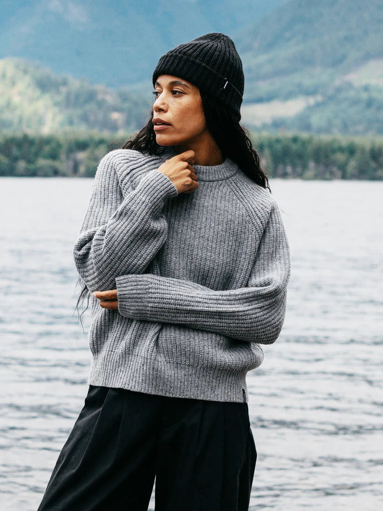Finisterre Mora Knit Sweater-Blue Grey
