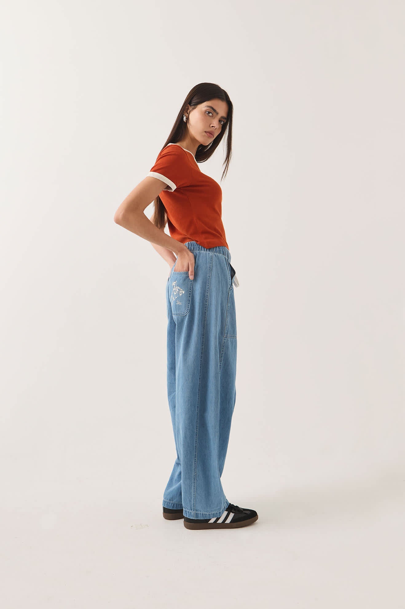 Brixton Utility Everyday Barrel Pant - Light Stone Wash