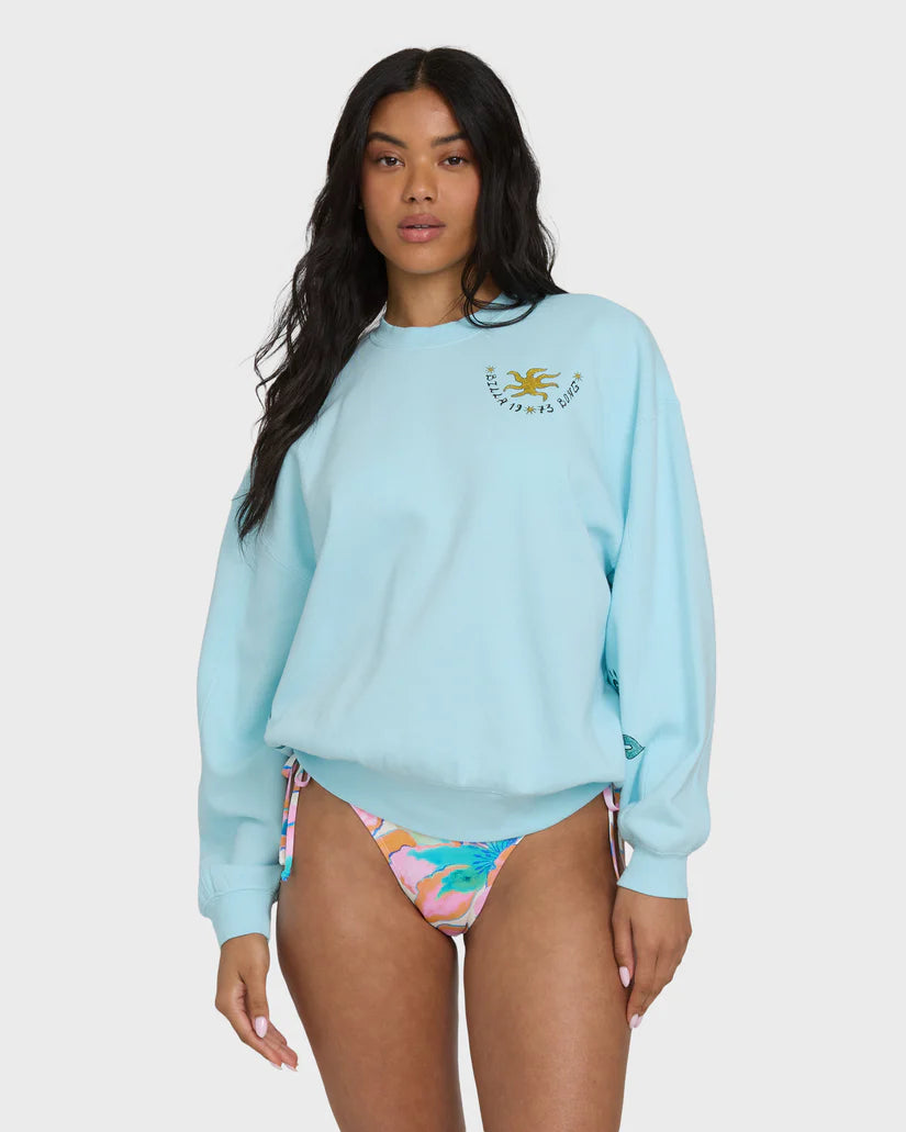 Billabong Sunset Rider Kendal Crew Fleece - Clearwater