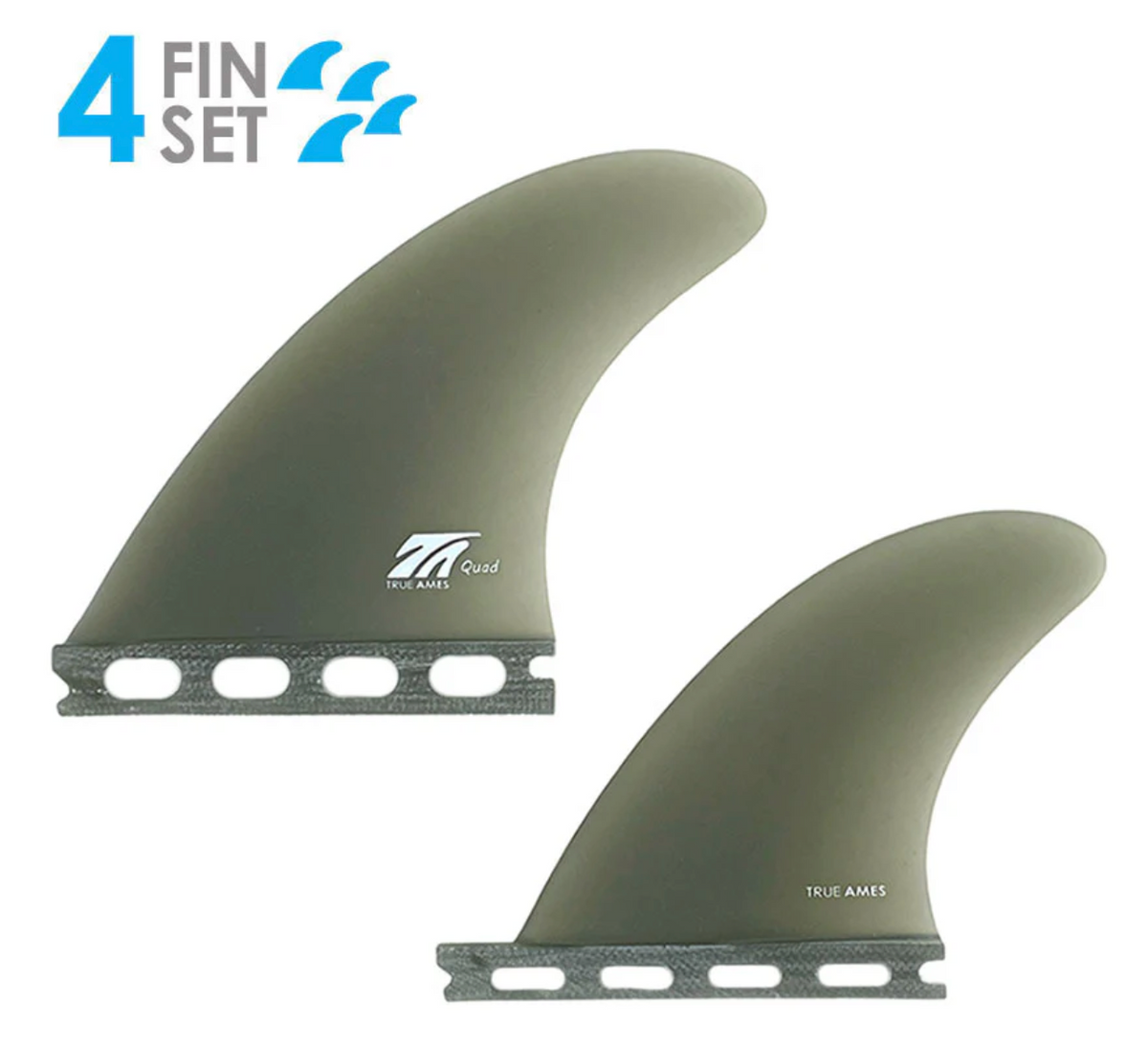 True Ames Quad Fin Set - Smoke