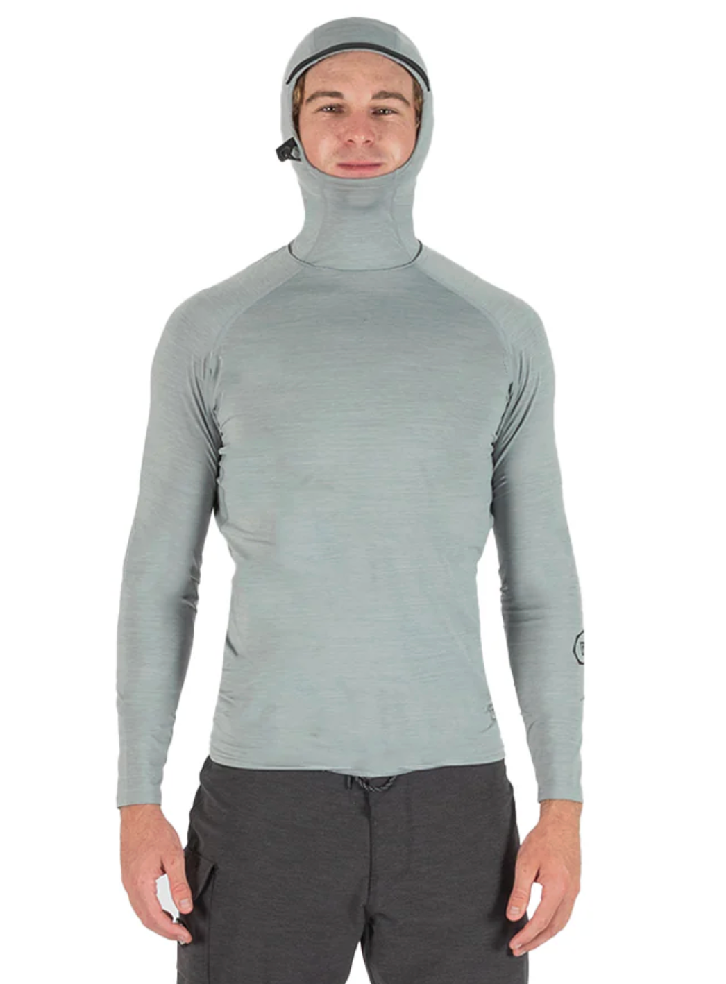 Vissla Warm Seas Eco Hooded L/S Rashguard - Grey