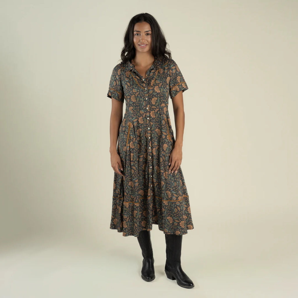 Sendero La Dahlia Dress - Copper Floral