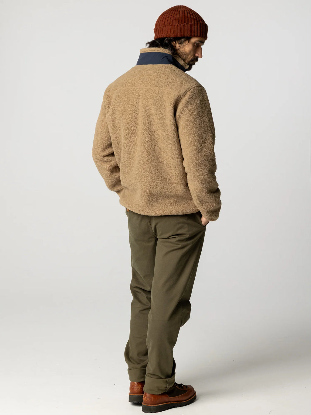 Finisterre Bolster Full Zip Fleece - Buckwheat/Navy