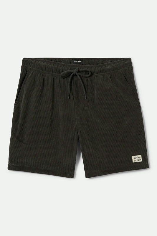 Brixton Everyday Corduroy Short - Washed Black